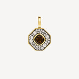 Octagon Pave Pendant Smokey Quartz