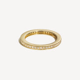 Single Line Diamond Ring | 14k Gold