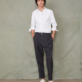 Hugo Pants in Dark Grey Italian Fresco Wool