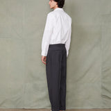 Hugo Pants in Dark Grey Italian Fresco Wool