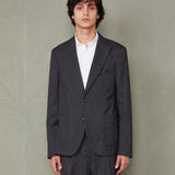Arthus Jacket in Dark Grey Italian Fresco Wool