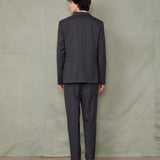 Arthus Jacket in Dark Grey Italian Fresco Wool