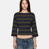 Douglas Top in Navy Moss Stripe