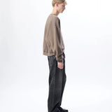 Crew Sweat in Brown Washed
