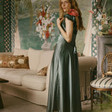 Fiona Dress in Dulac Green
