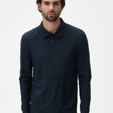 Movement Long Sleeve Polo in Navy