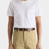Pocket T-Shirt in White Cotton Jersey