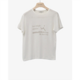 Graphic T-Shirt In Cotton Jersey in Chalk