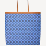 Large Flat Shopper in Blue / Black