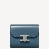 Small Flap Wallet in Ocean Grey