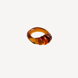 Twisted Ring Amber