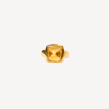 18K YG Citrine Sugarloaf Ring