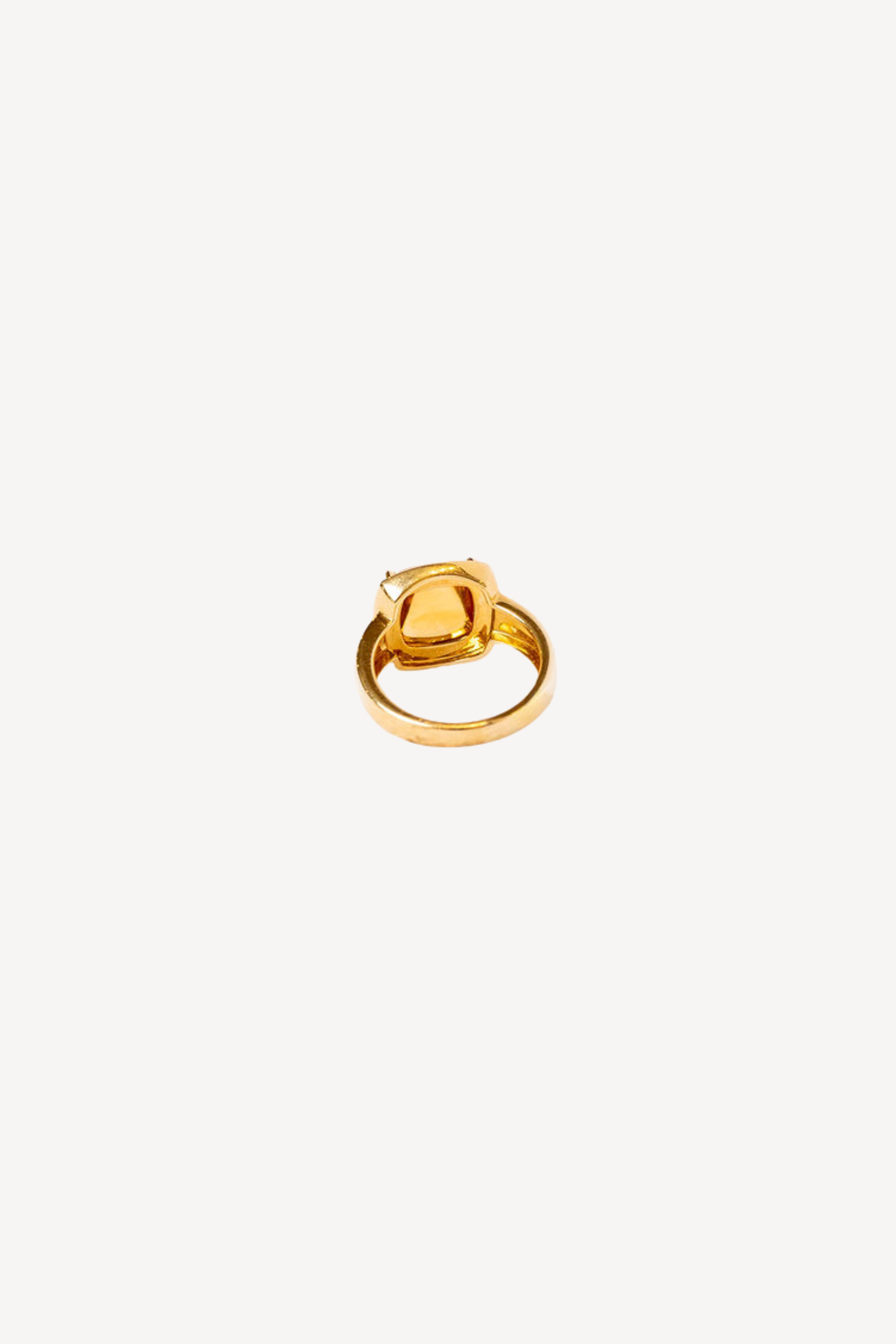 18K YG Citrine Sugarloaf Ring