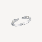 Dragon Single Claw Ring In White Gold