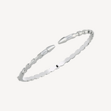 Dragon Baguette Bangle In White Gold