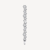 Long Tennis Earring In White Gold
