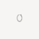 Micro Hoop 1-Row Pave Blanc (Single)