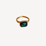 Heritage Emerald Gold Band Ring