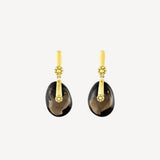Colors Tumbler Ear Pendants in Smokey Quartz