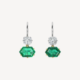 Emerald Hexagon Earrings
