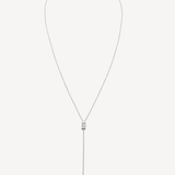 Jali Breeze Drop Chain Necklace in White Gold