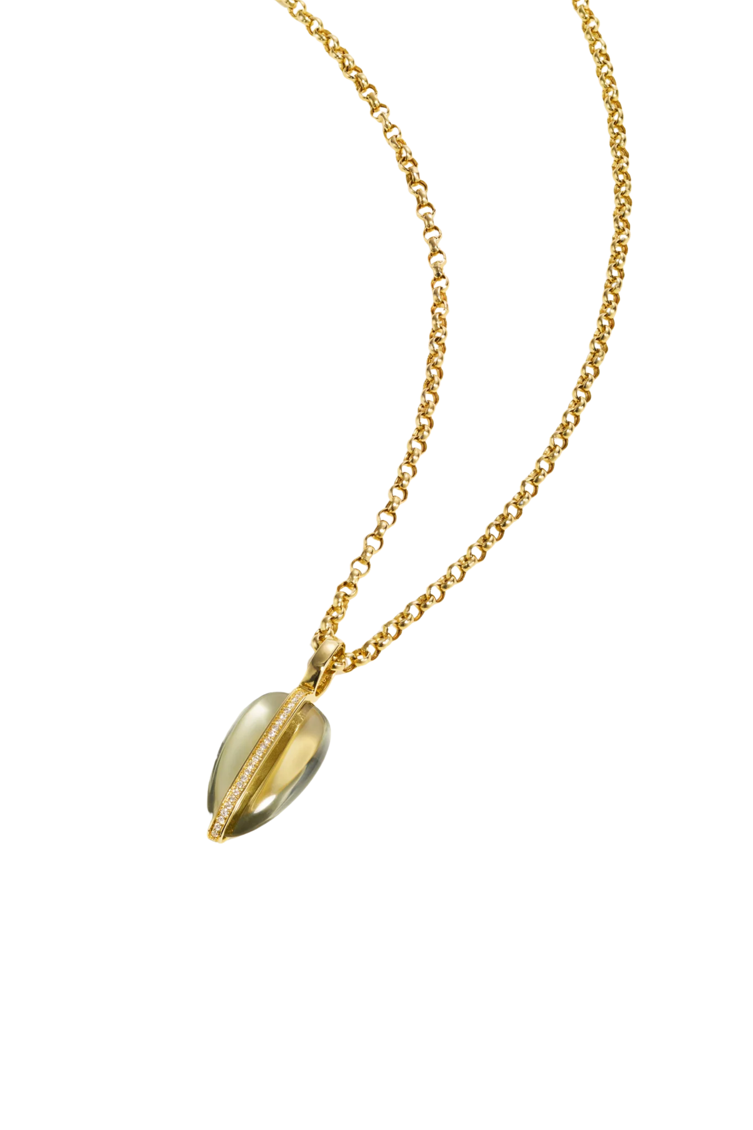 Small Diamond Pebble Pendant