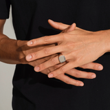 Silver Cushion Polished Ring