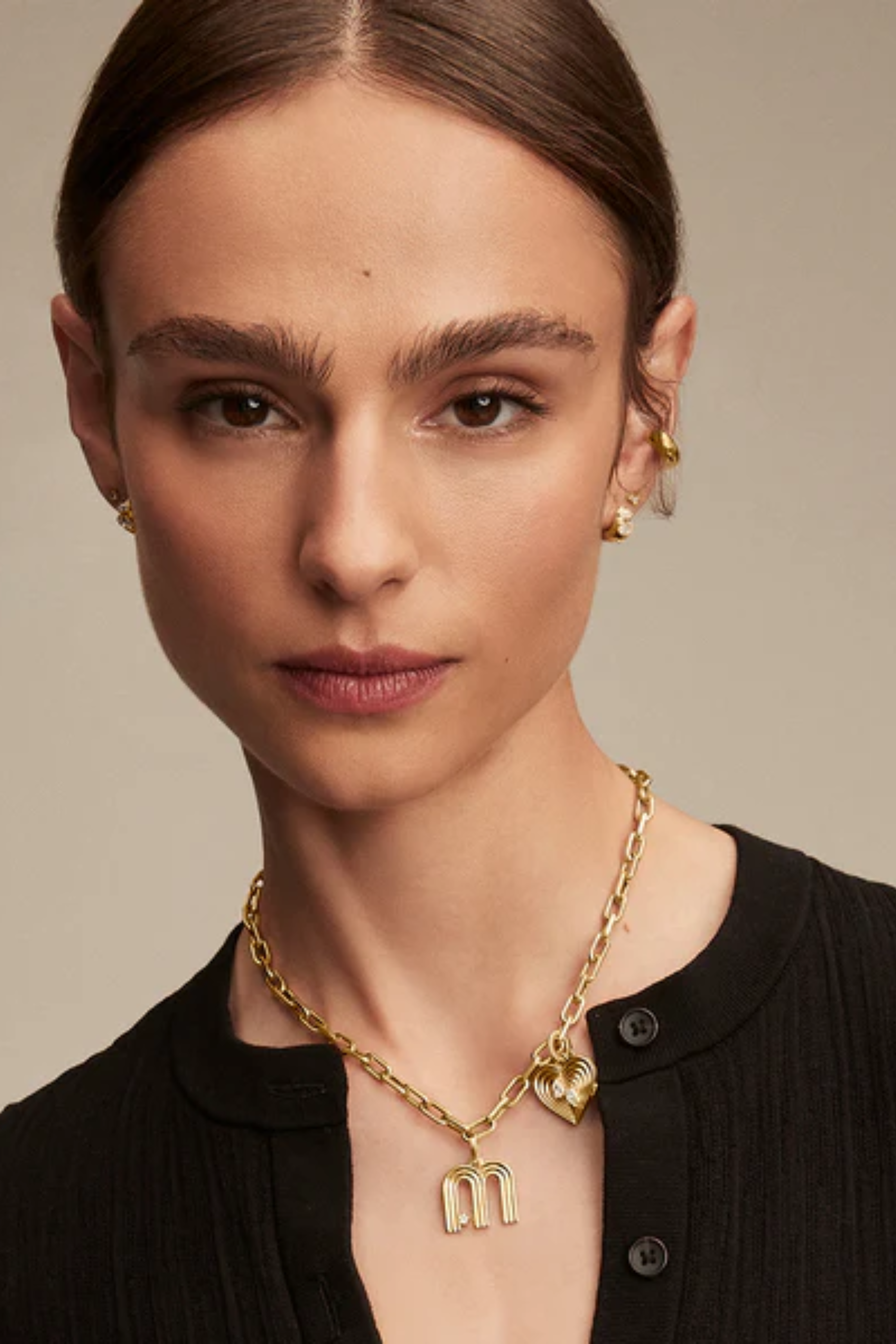 Groovy Diamond Initial Hinged Charm