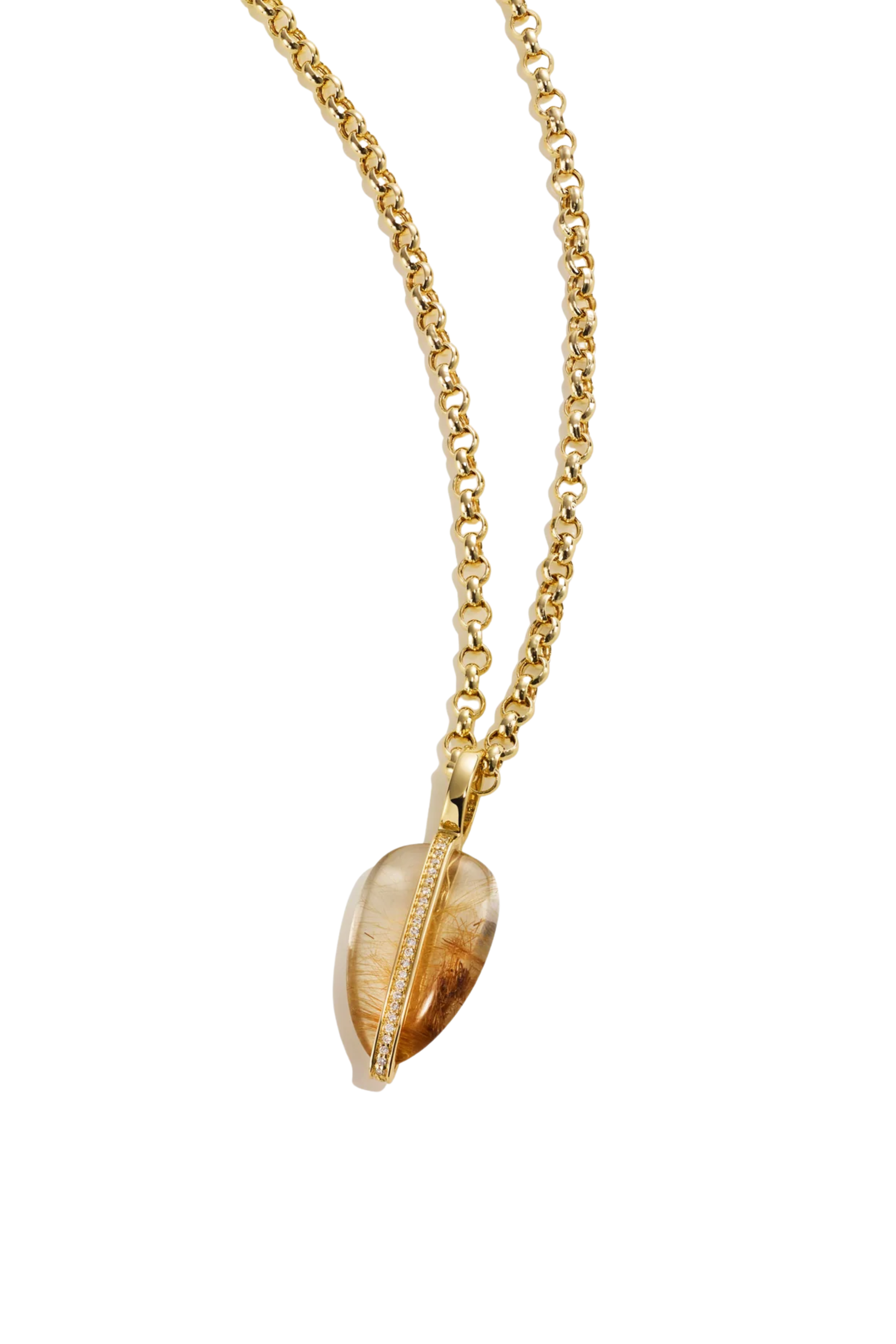 Small Diamond Pebble Pendant