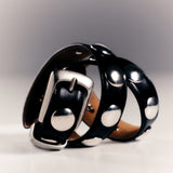 Benny Belt with Studs - Silver Buckle (30mm)