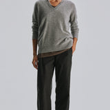 Phora Top in Light Grey Melange
