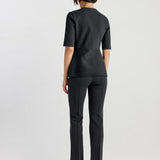 Mini Check Theo Pant in Charcoal