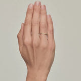 Single Line Diamond Ring | 14k Gold