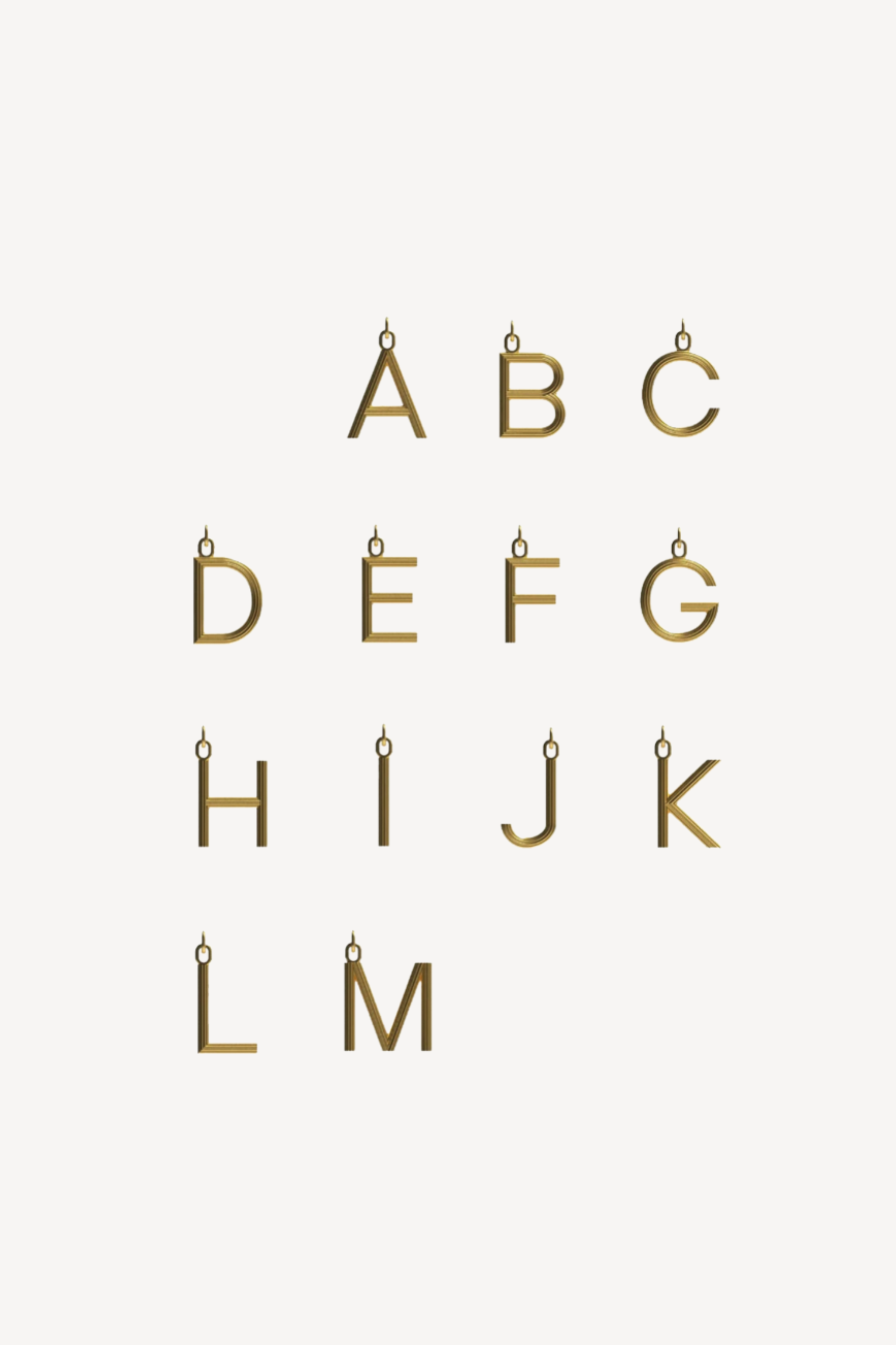 Gold Small Alphabet Necklace