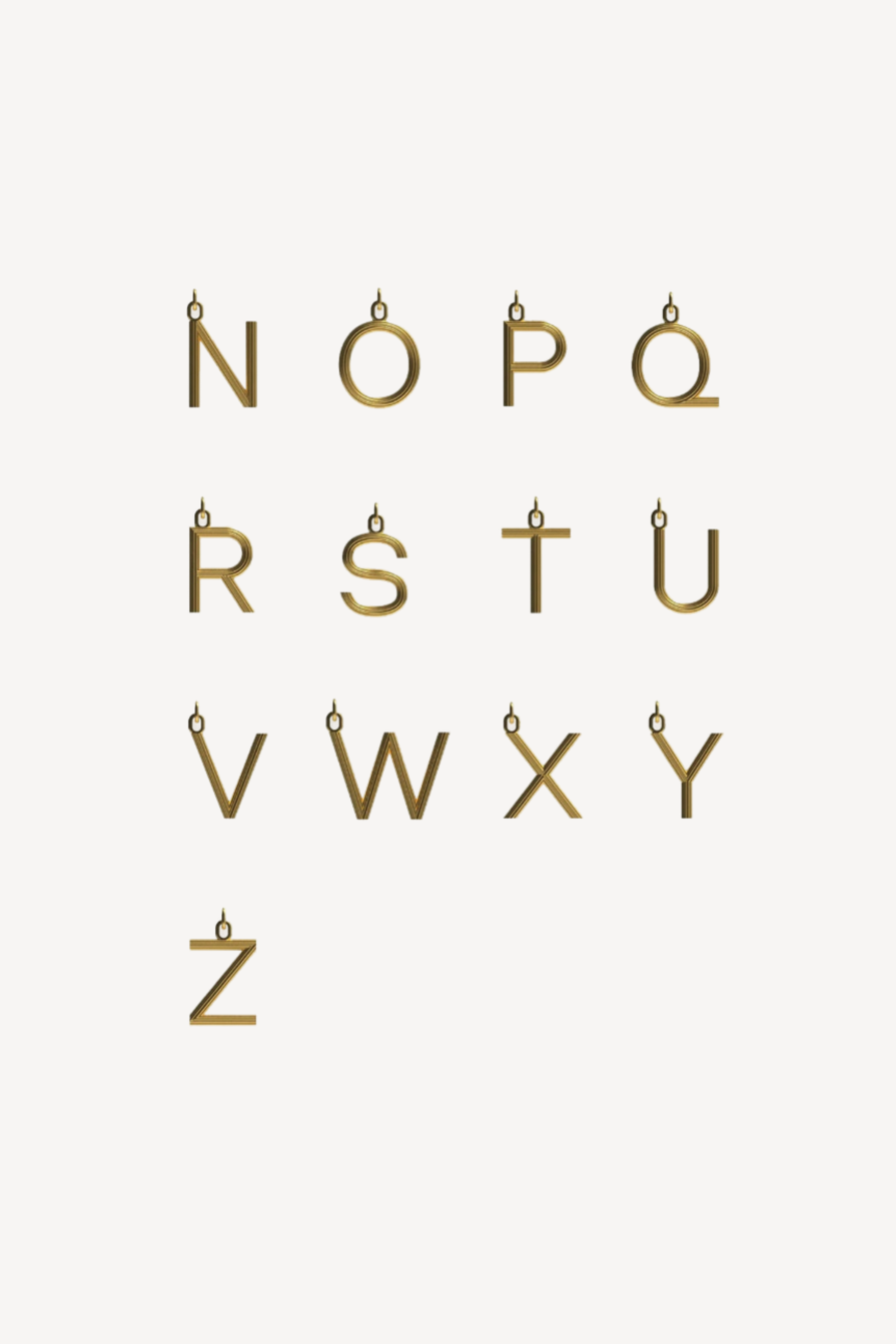 Gold Small Alphabet Necklace