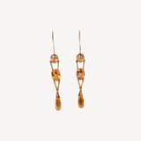 Briolette Multi-Shade 18k YG Georgian Topaz Earrings