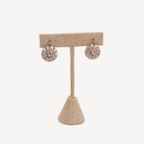 18k YG Cluster Diamond Earrings