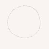 Elongated Silver Cable Chain
