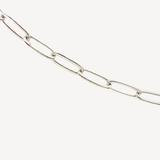 Elongated Silver Cable Chain