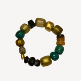 Multi stone bracelet 24k gold details