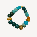 22k 6.5’ chalcedony multi stone bracelet