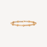 White Diamond Spring Bracelet in Yellow Gold