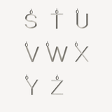 Silver Large Alphabet Necklace