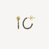Baoli Flow earring Hoops - Slim - Black Chevron