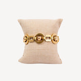 14k YG Retro-Link Bracelet