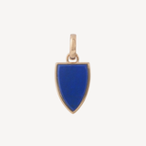 18K Yellow Gold Lapis Triangular Men's Charm
