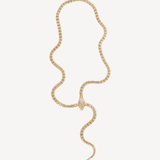Wrap Around Snake Lariat in Yellow Gold