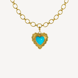 Christina Alexiou 18k Turquoise Heart Charm