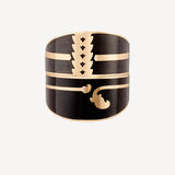 Sari Maharashtra Vine Jacket Ring in Black