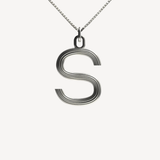 Silver Large Alphabet Necklace